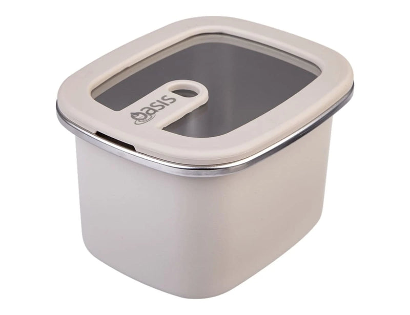 Oasis Microwave Safe Stainless Steel Rectangular Container - Oat- 500ml