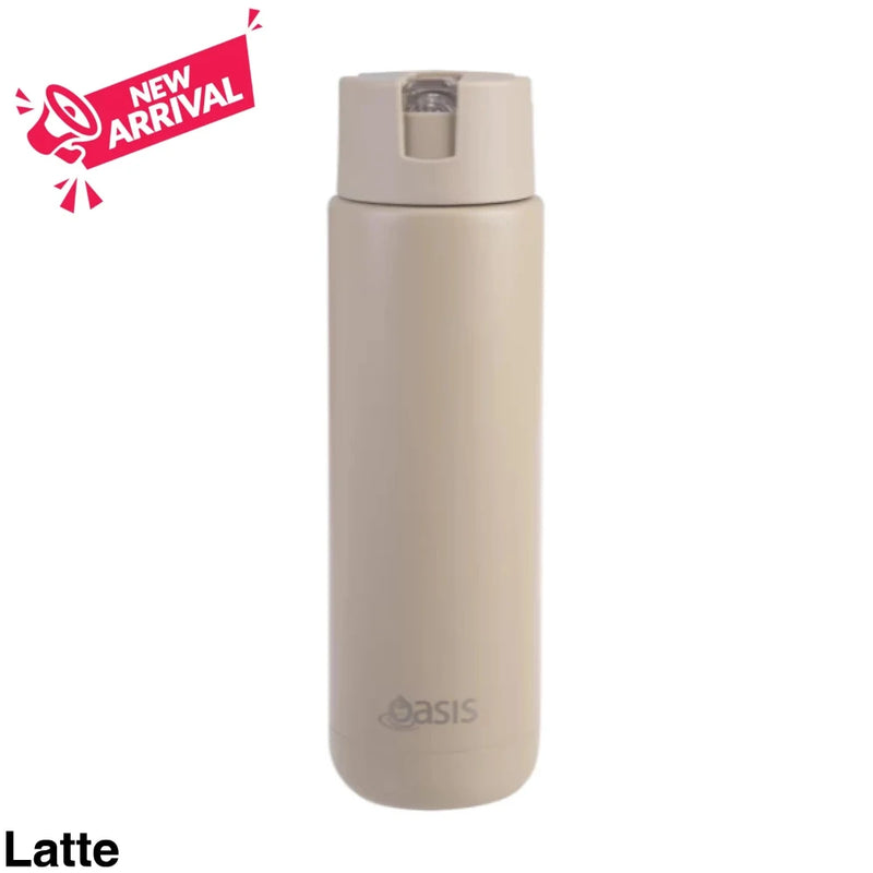Oasis Ceramic Lined S/S Triple Wall Insulated "Moda" Drink Bottle 700ml Latte