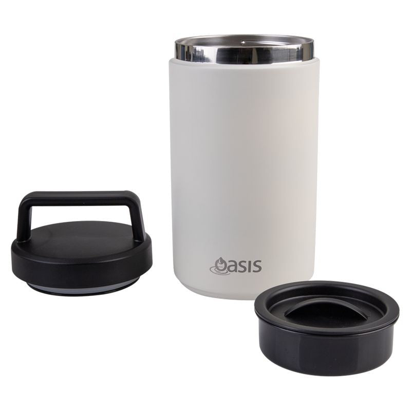 Oasis Food Flask with handle 700ml -Alabaster
