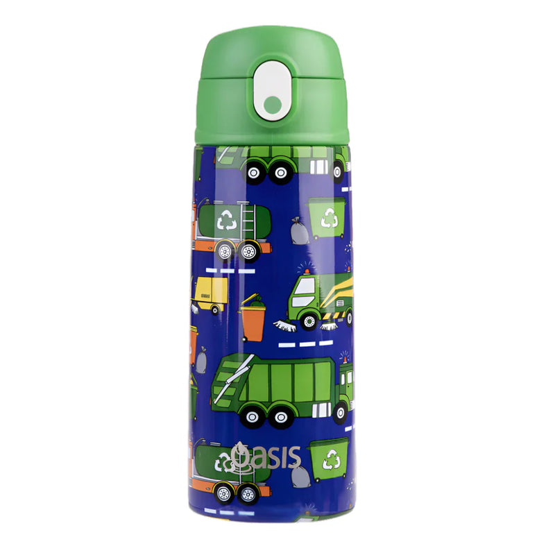 Oasis Kids Drink Bottle 550ml Garbage Trucks