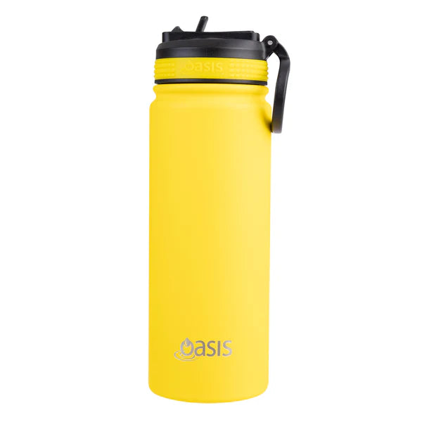 Oasis Sports Bottle w/ Sipper 550ml (Neon Yellow)