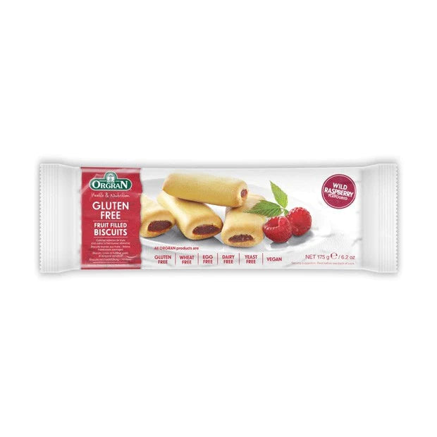ORGRAN Raspberry Filled Biscuit 175g - Go Vita Burwood