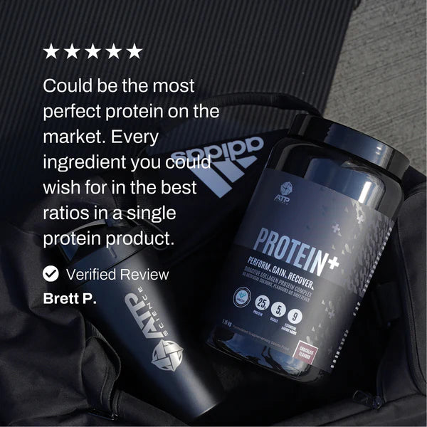 ATP Science Protein+ Bioactive & Complete, With Collagen Peptides & Tryptophan, Chocolate Flavour 875g | Gluten Free, Hasta Cert
