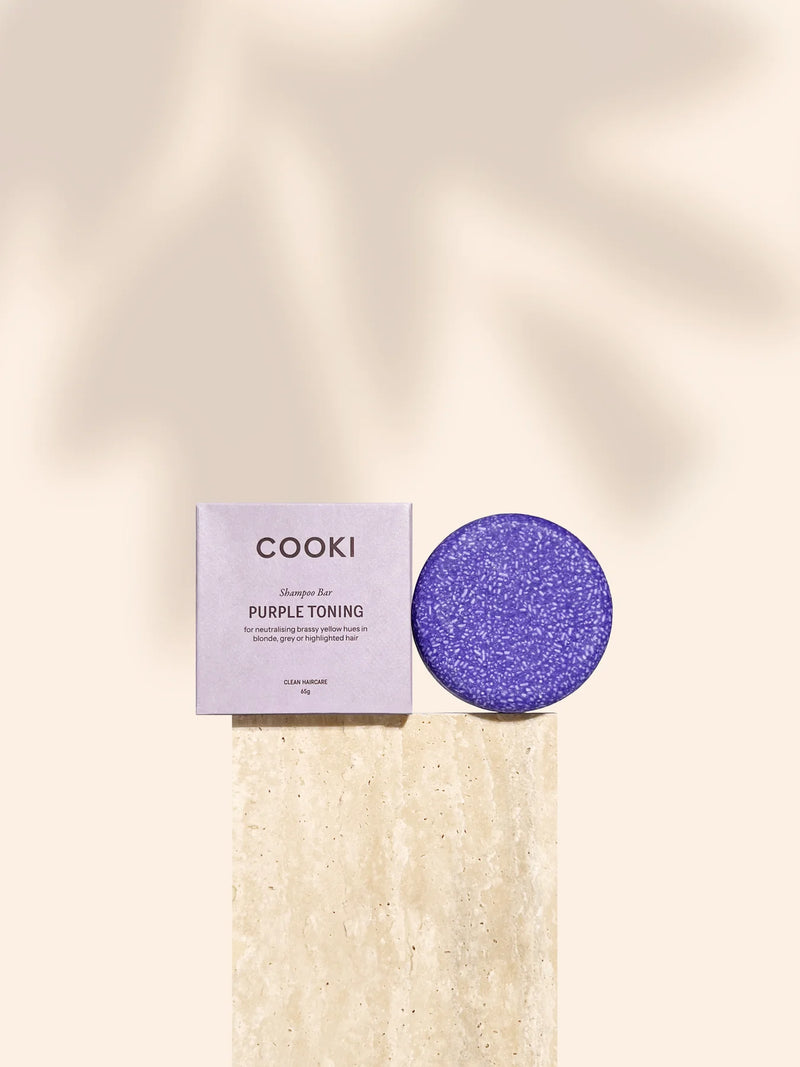 Cooki Haircare Purple Shampoo Bar With Tin 65g