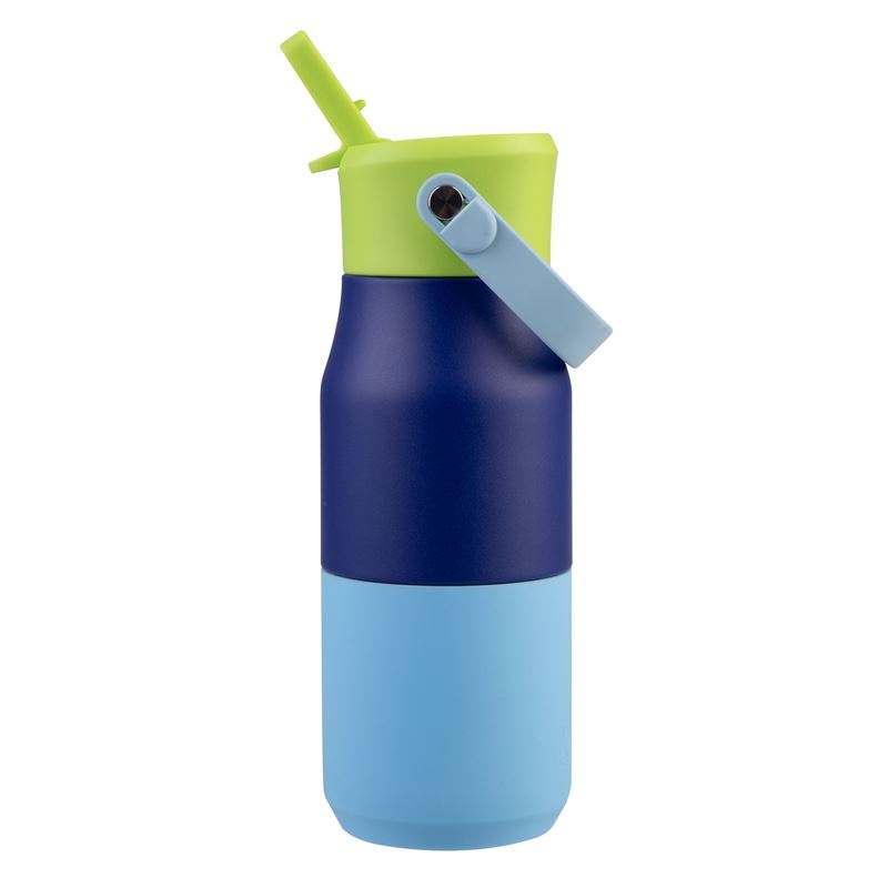 Oasis Junior Insulated Sipper Drink Bottle 400ml Peacock Blue - Double Wall Stainless Steel Kids Thermos
