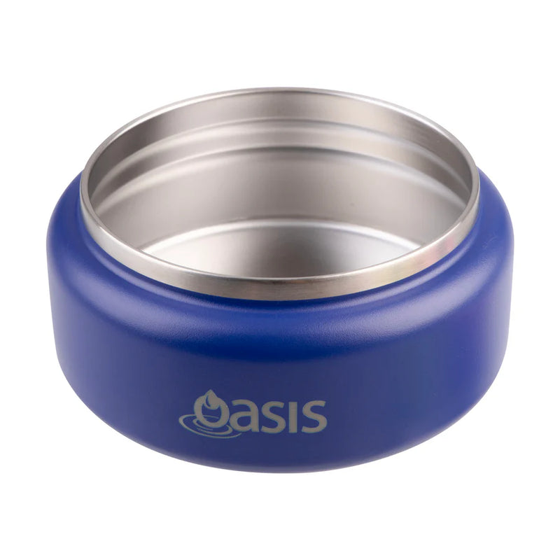 Oasis Double Wall Food Flask Quick Release lid Peacock Blue 230ml