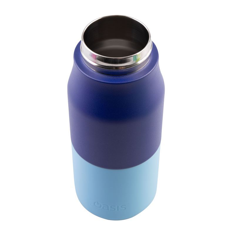 Oasis Junior Insulated Sipper Drink Bottle 400ml Peacock Blue - Double Wall Stainless Steel Kids Thermos