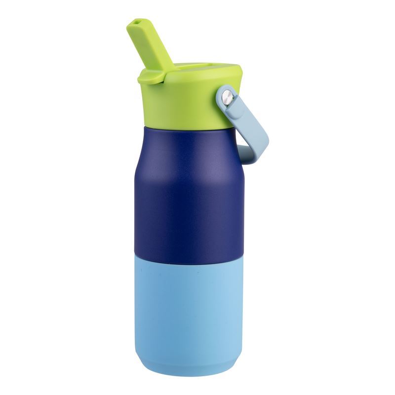 Oasis Junior Insulated Sipper Drink Bottle 400ml Peacock Blue - Double Wall Stainless Steel Kids Thermos
