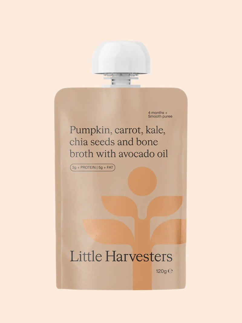 Little Harvesters Puree Pouch Pumpkin 120g | Organic vegetables, No GMO, No Seed Oils