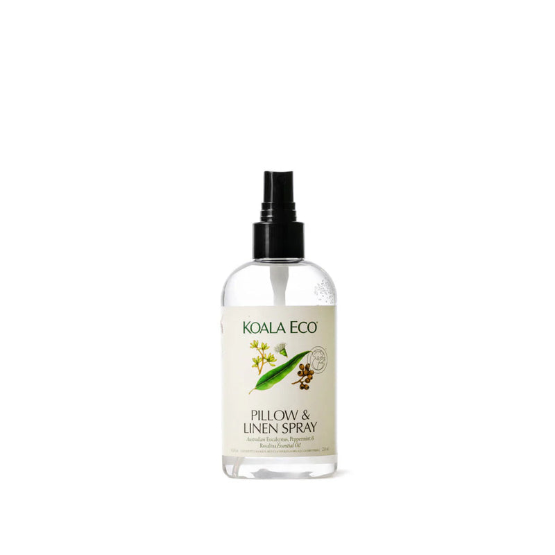 Koala Eco Natural Pillow & Linen Spray With Eucalyptus, Peppermint + Rosalina 250ml | Biodegradable, Plant Based, Australian Made, Vegan
