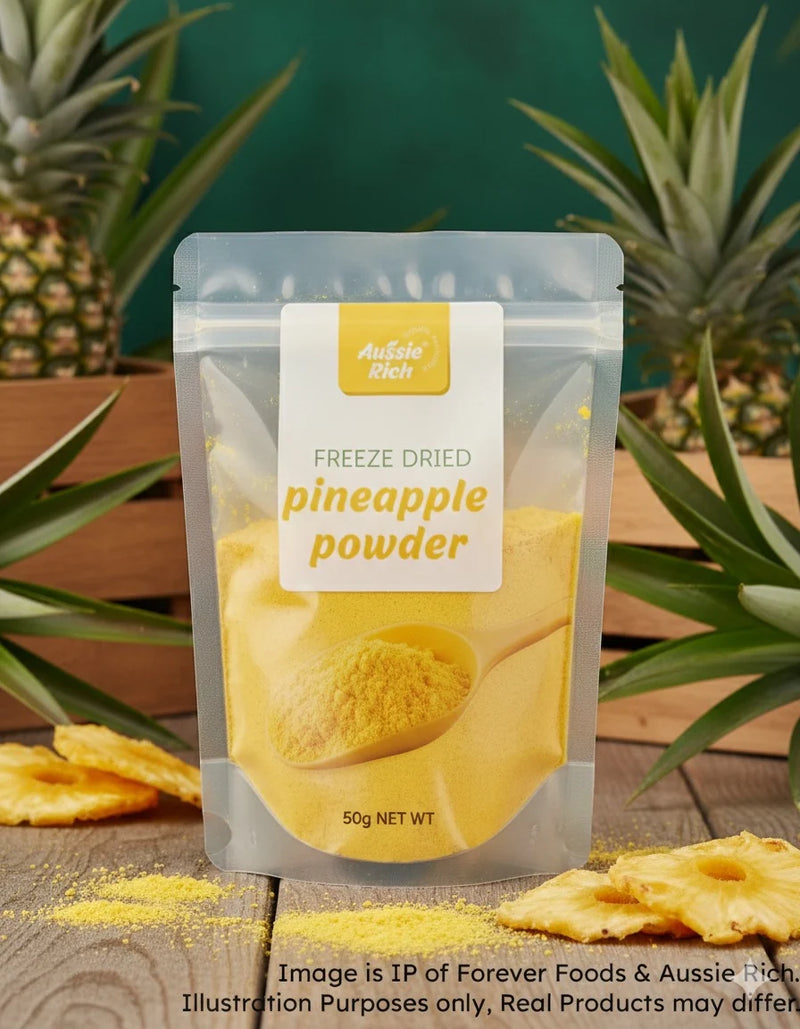 Aussie Rich Freeze Dried Pineapple Powder 50g