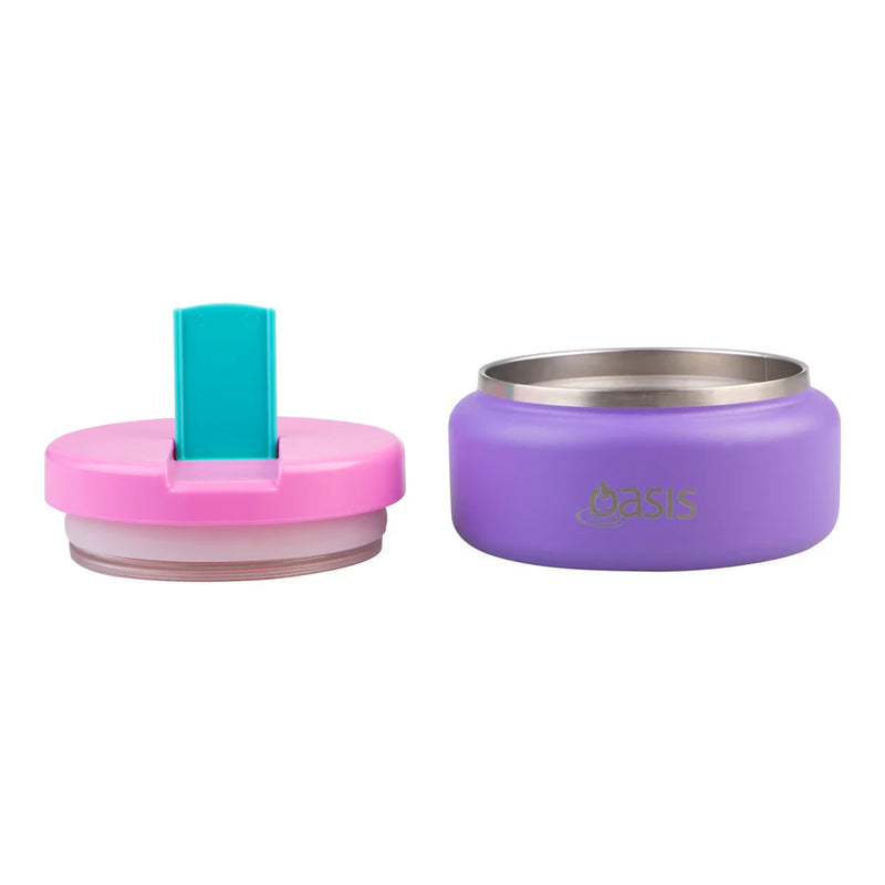 Oasis  S/S Double Wall Food Flask Quick Release Lid Mermaid Purple 230ml