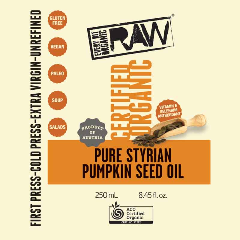 Every Bit Organic Pumpkin Seed Oil Pure Styrian250ml