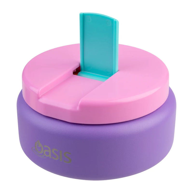 Oasis  S/S Double Wall Food Flask Quick Release Lid Mermaid Purple 230ml
