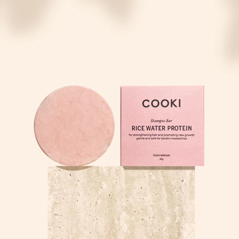 Cooki Haircare Rice Water Protein Shampoo Bar 65g Tin