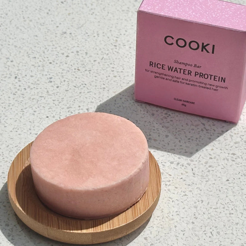 Cooki Haircare Rice Water Protein Shampoo Bar 65g Tin