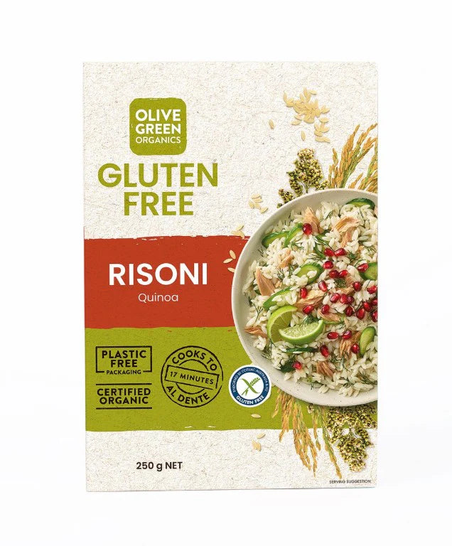 Olive Green Organics Quinoa Risoni 250g – Gluten Free Pasta Rice Alternative