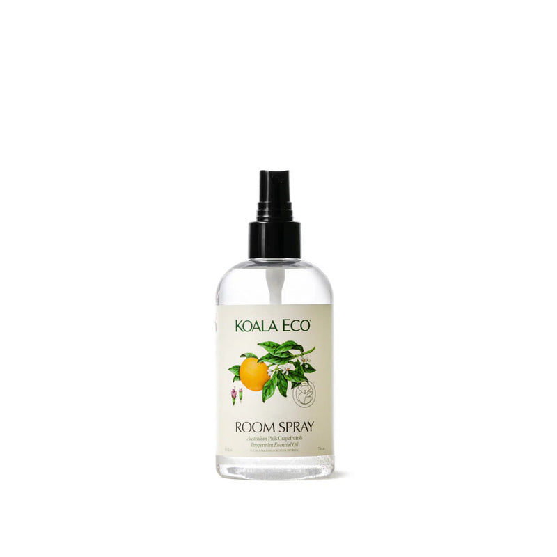 Koala Eco Natural Room Spray With Pink Grapefruit + Peppermint 250ml | Biodegradable, Plant Based, Australian Made, Vegan