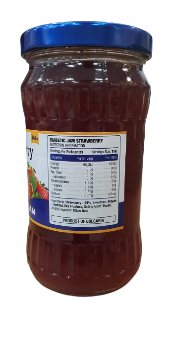 Jam And Jam Diabetic Jam Strawberry 340g