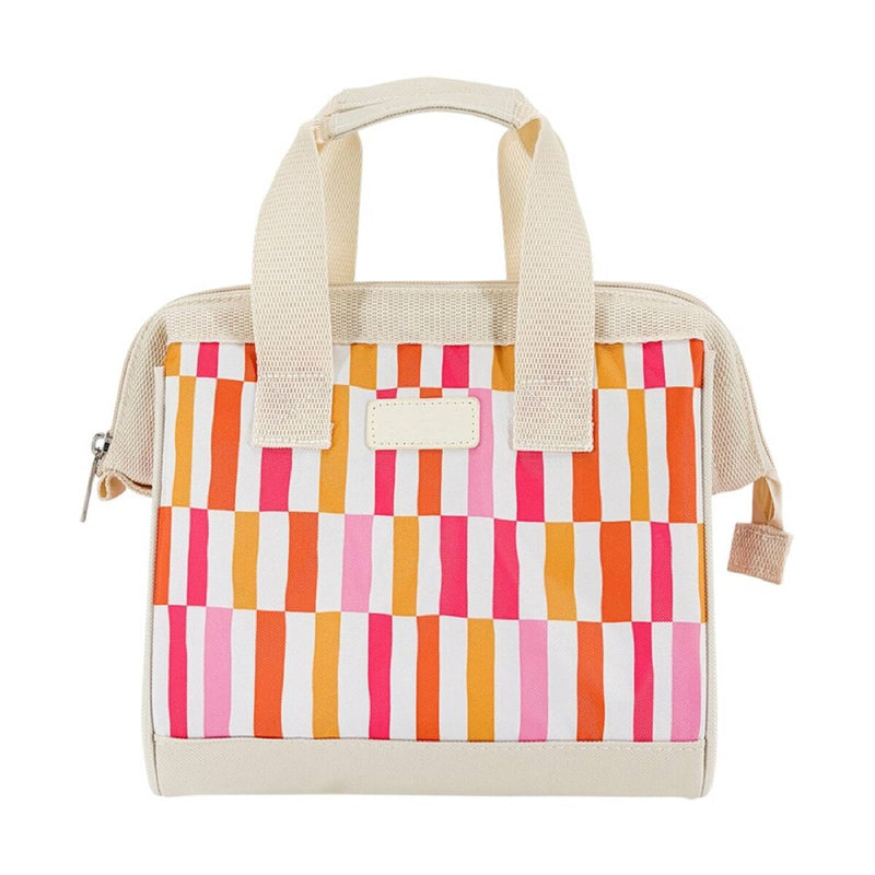 Sachi Insulated Lunch Bag Sunset Stripes – Reusable Thermal Lunch Bag for Work & School