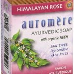 Auromere Ayurvedic Soap with Neem Himalayan Rose 78g