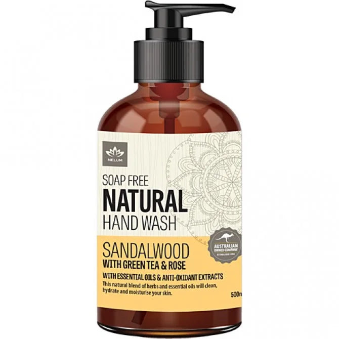 Nelum Soap Free Natural Hand Wash Sandalwood 500ml