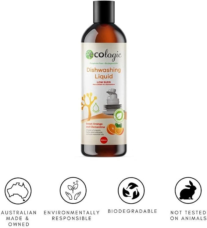 ECOLogic Sweet Orange & Clementine Dishwashing Liquid 500ml