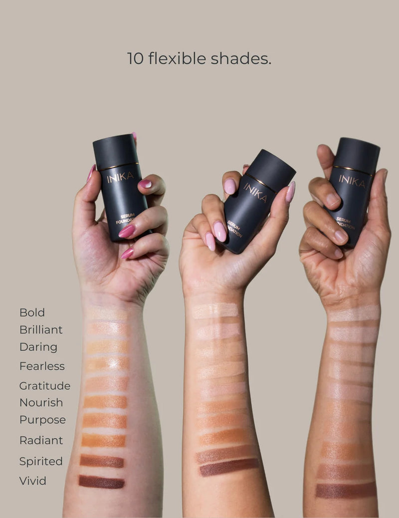 Inika Organic Serum Foundation Vivid – Natural Radiant Coverage Foundation with Skincare Benefits