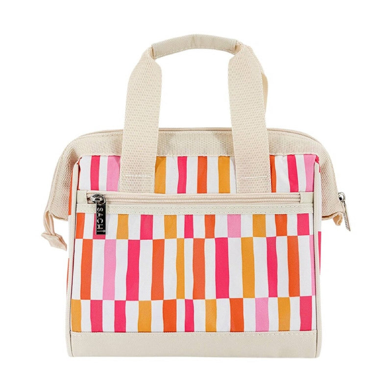 Sachi Insulated Lunch Bag Sunset Stripes – Reusable Thermal Lunch Bag for Work & School