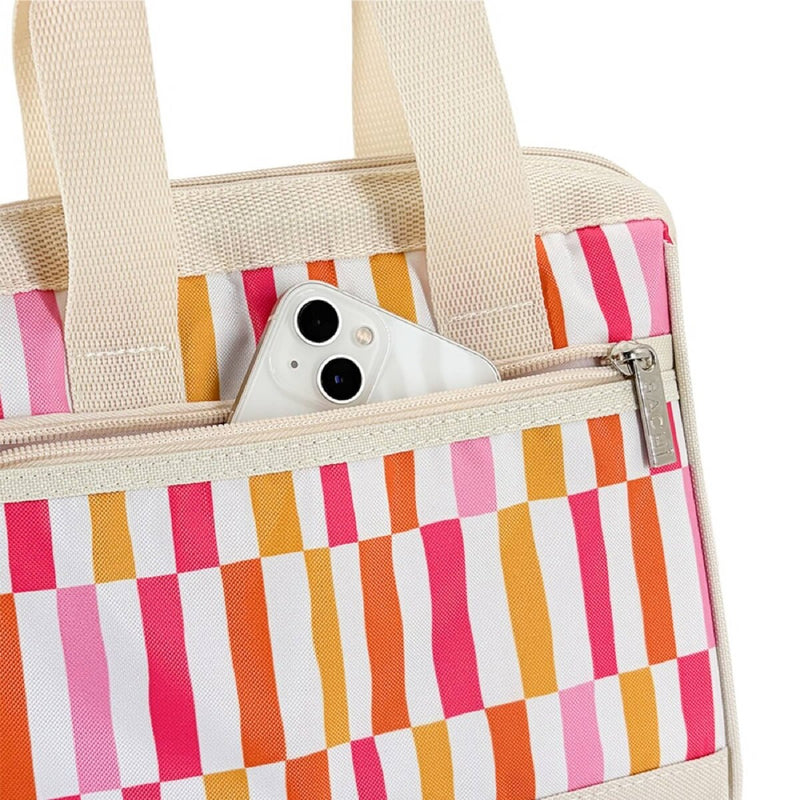 Sachi Insulated Lunch Bag Sunset Stripes – Reusable Thermal Lunch Bag for Work & School