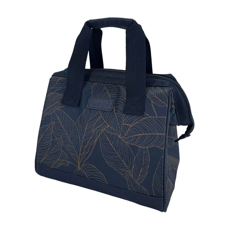 Sanci Insulated Lunch Box - Navy Leaves
