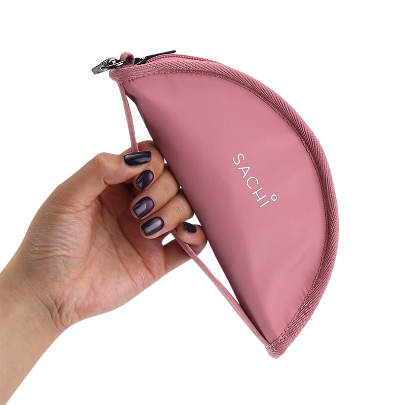 Sachi Pup Bowl Portable Folding Dog Bowl Blush