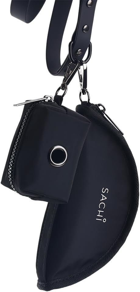 Sachi PupBowl Portable Collapsible Dog Bowl - Black | Travel Water & Food Dish for Puppies & Small Dogs