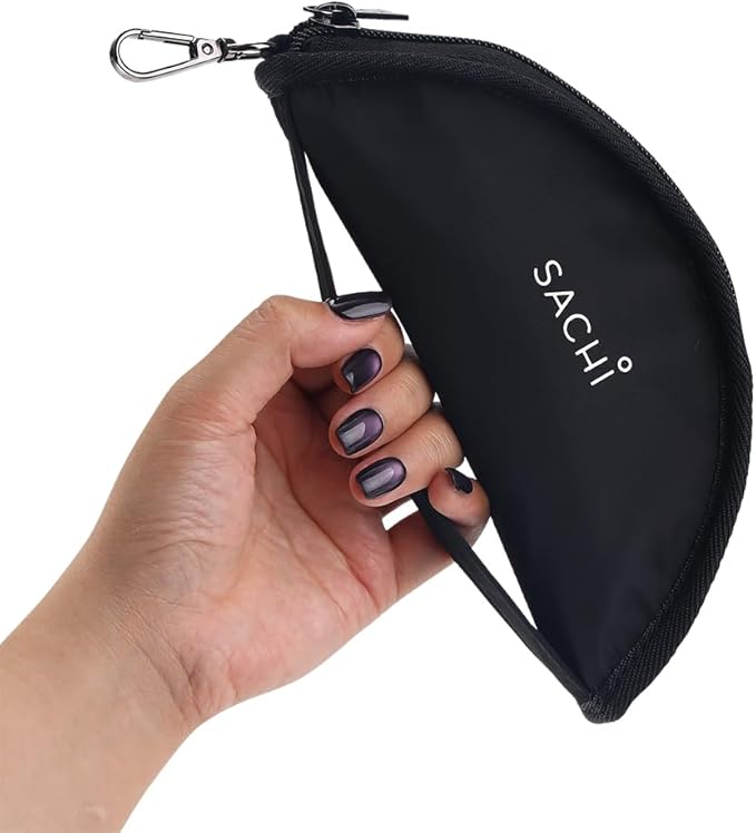 Sachi PupBowl Portable Collapsible Dog Bowl - Black | Travel Water & Food Dish for Puppies & Small Dogs