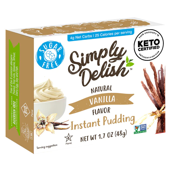 Simply Delish Keto Pudding Vanilla 48g