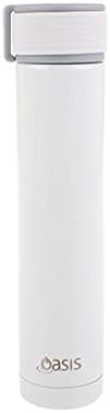 Oasis Skinny Mini Stainless Steel Double Wall Insulated Drink Bottle 250ml White