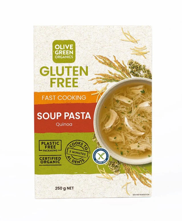 Olive Green Organics Gluten Free Pasta Quinoa & Rice Angel Hair for Soup 250g