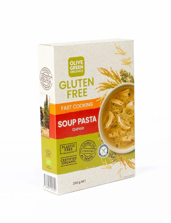 Olive Green Organics Gluten Free Pasta Quinoa & Rice Angel Hair for Soup 250g
