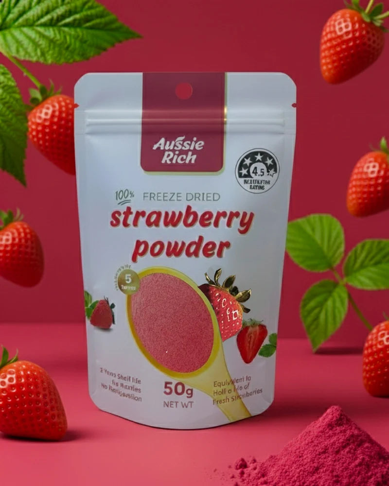 Aussie Rich Strawberry Powder 50g