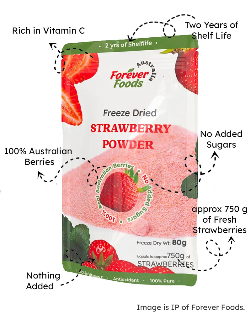 Aussie Rich Strawberry Powder 50g