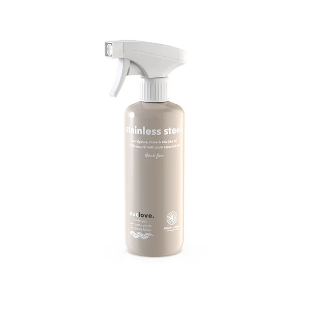 Euclove Natural Stainless Steel Cleaner 500ml | Vegan, Palm Oil Free, Cruelty Free