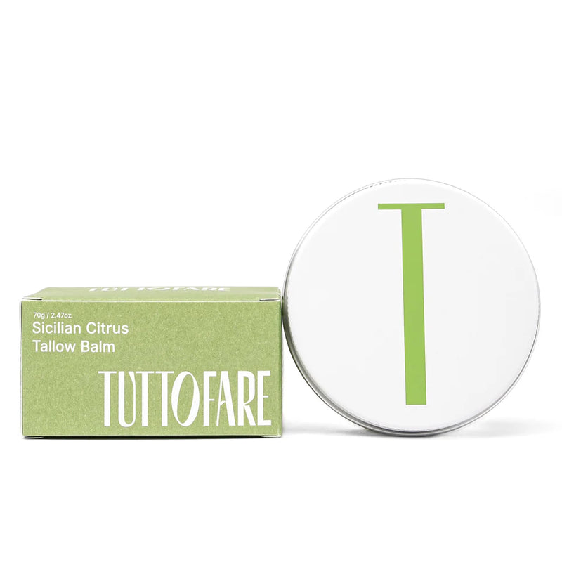 Tuttofare Sicilian Citrus Tallow Balm 70 g | Natural Multi-Purpose Skin Balm with Grass-Fed Tallow