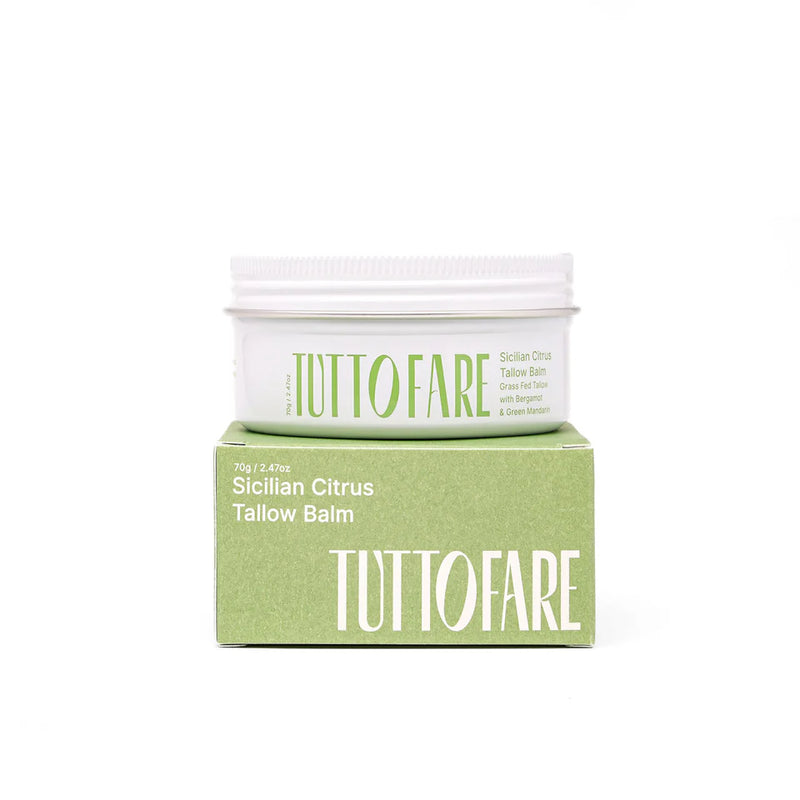 Tuttofare Sicilian Citrus Tallow Balm 70 g | Natural Multi-Purpose Skin Balm with Grass-Fed Tallow