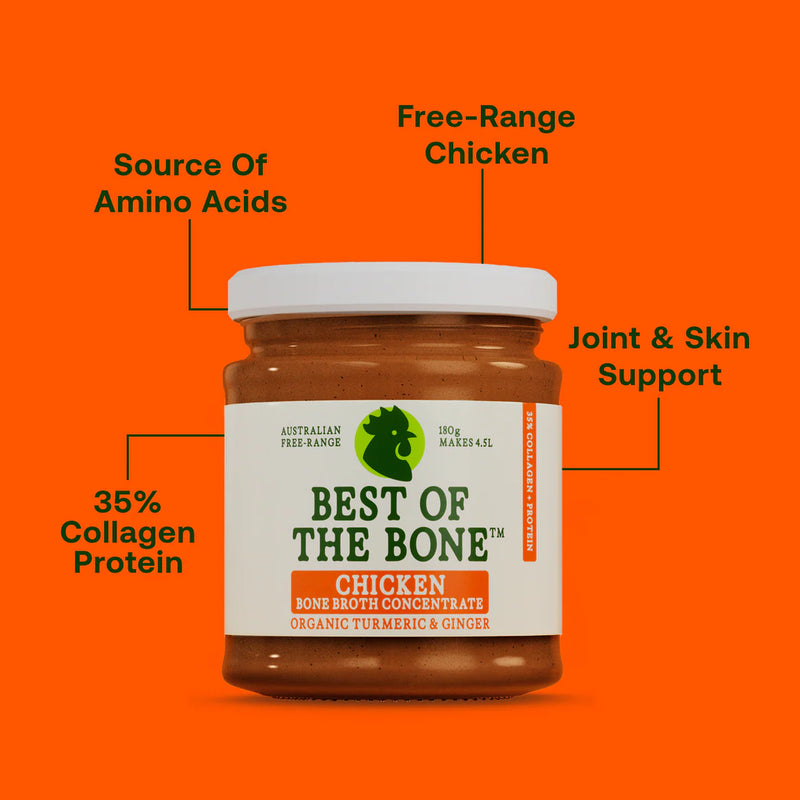 Best Of The Bone Chicken Bone Broth Concentrate - Organic Turmeric & Ginger