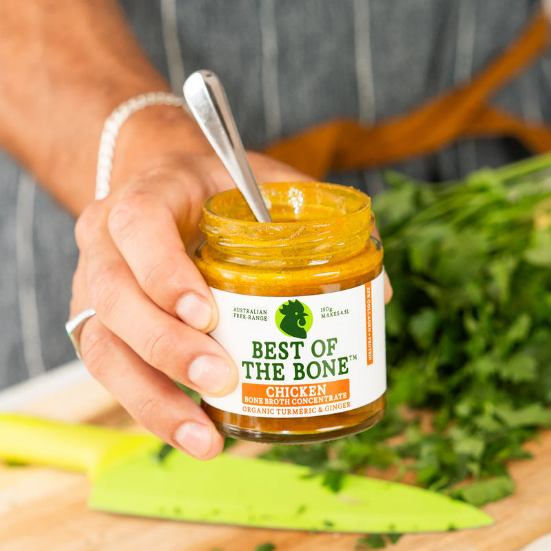 Best Of The Bone Chicken Bone Broth Concentrate - Organic Turmeric & Ginger