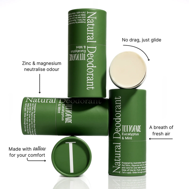 Tuttofare Natural Deodorant Eucalyptus & Mint 50g – Long Lasting Freshness