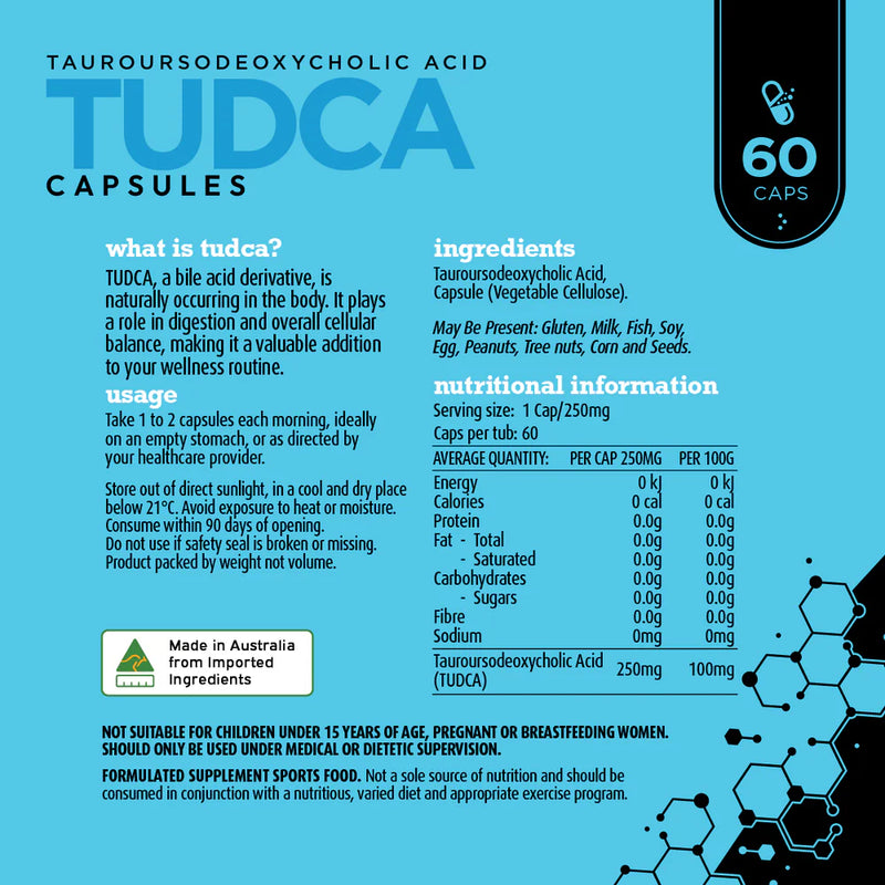 White Wolf Nutrition TUDCA Capsules 250mg - 60 Vegan Liver Support