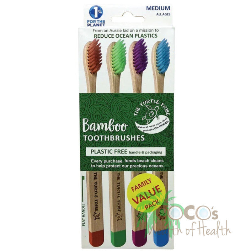 TTT Bamboo Toothbrush Medium 4pk