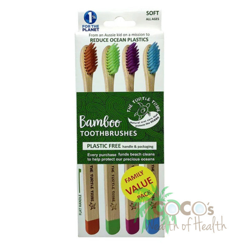 TTT Bamboo Toothbrush Soft 4pk
