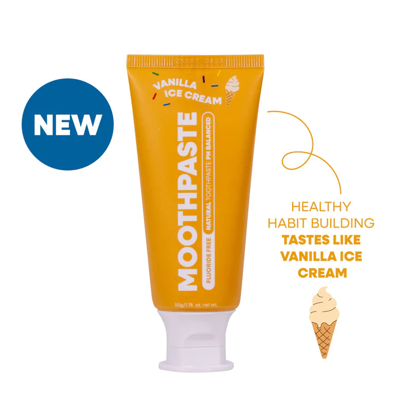 MooGoo Kids Moothpaste Vanilla Ice Cream 50g – Natural Toothpaste for Children